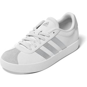 imageadidas UnisexChild Vl Court 30 Skateboarding Shoes ToddlerWhiteSilver MetallicGrey