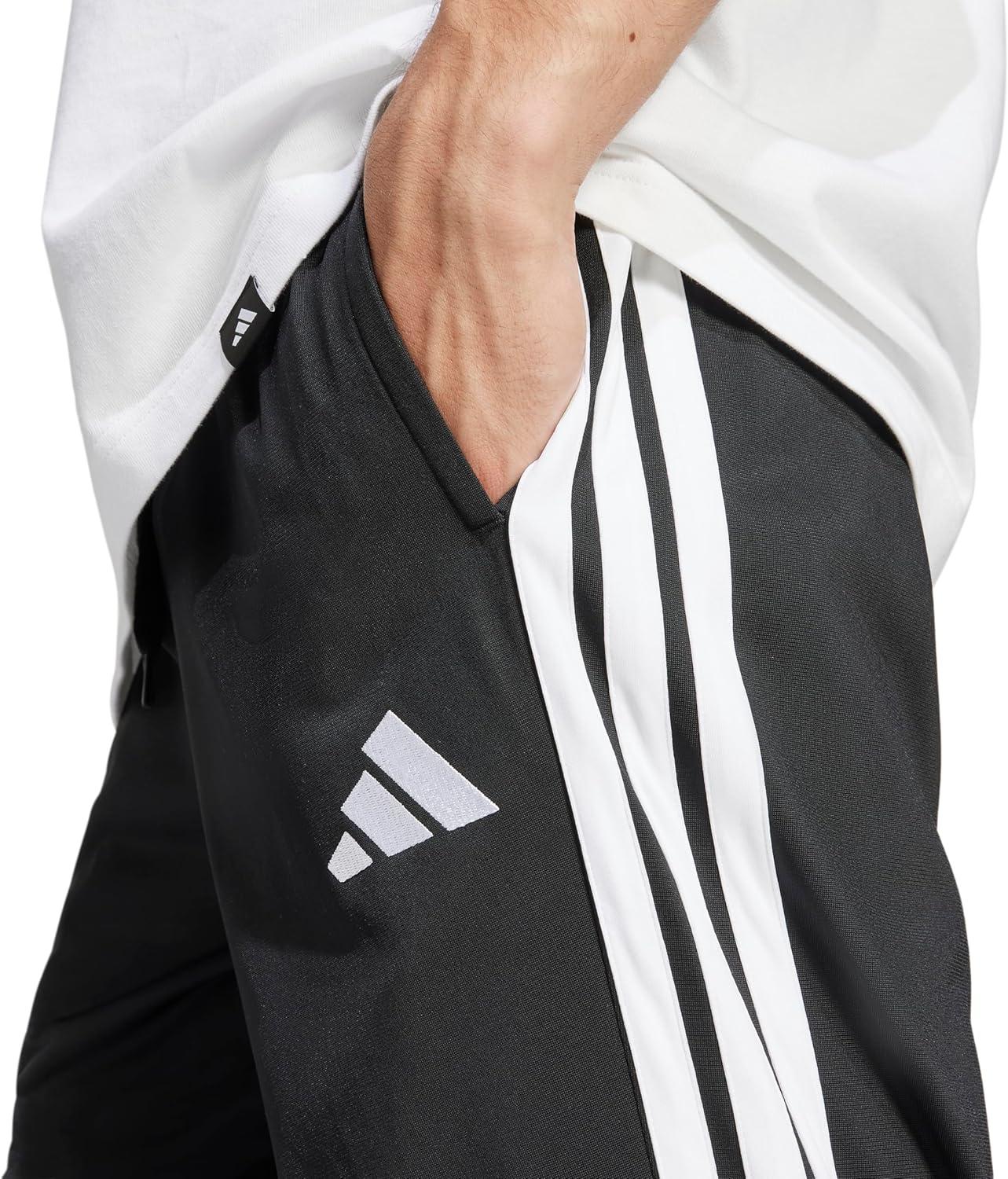 imageadidas Mens 3Stripes Tricot Opem Hem Track PantsBlack