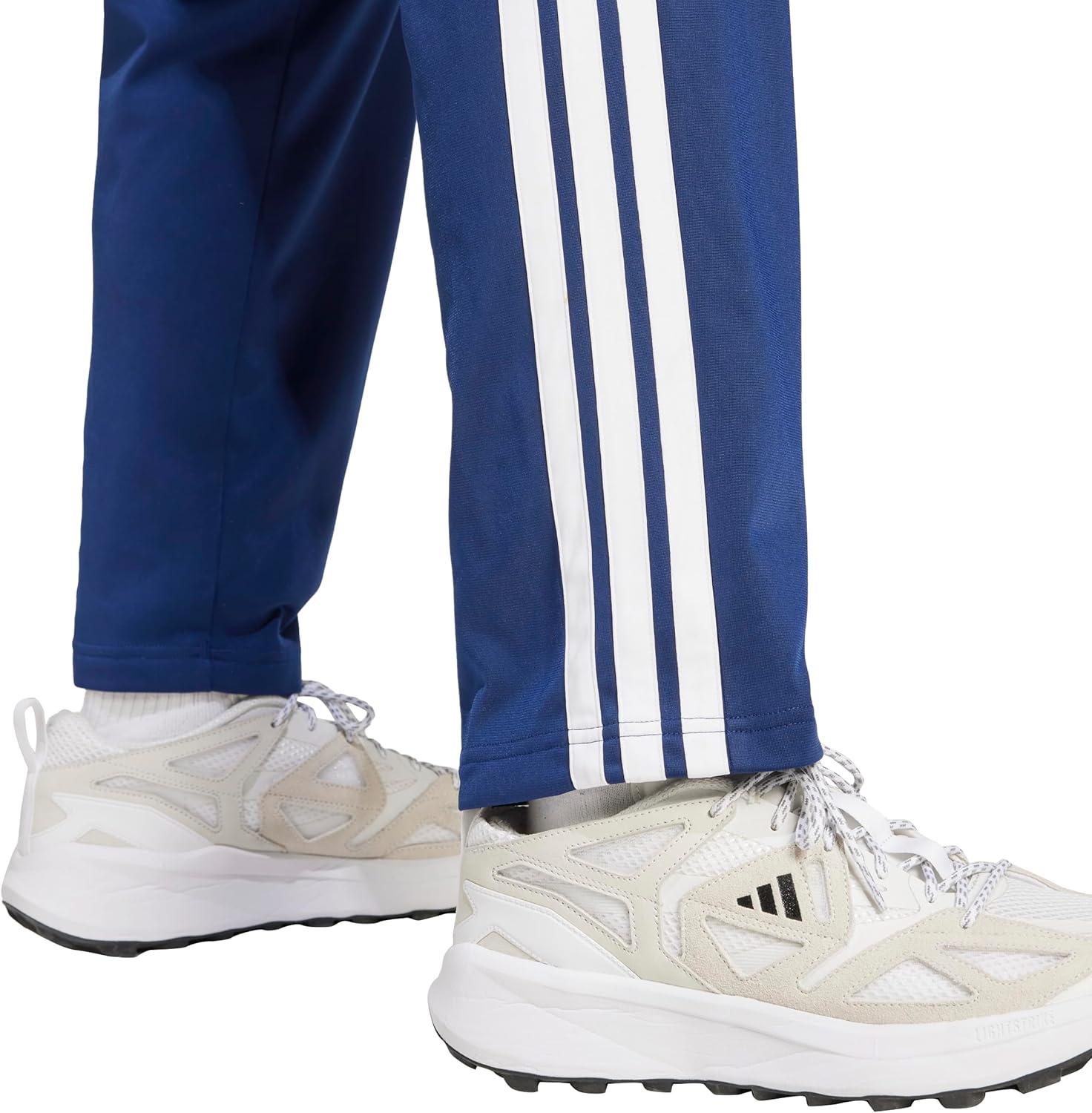 imageadidas Mens 3Stripes Tricot Opem Hem Track PantsDark Blue