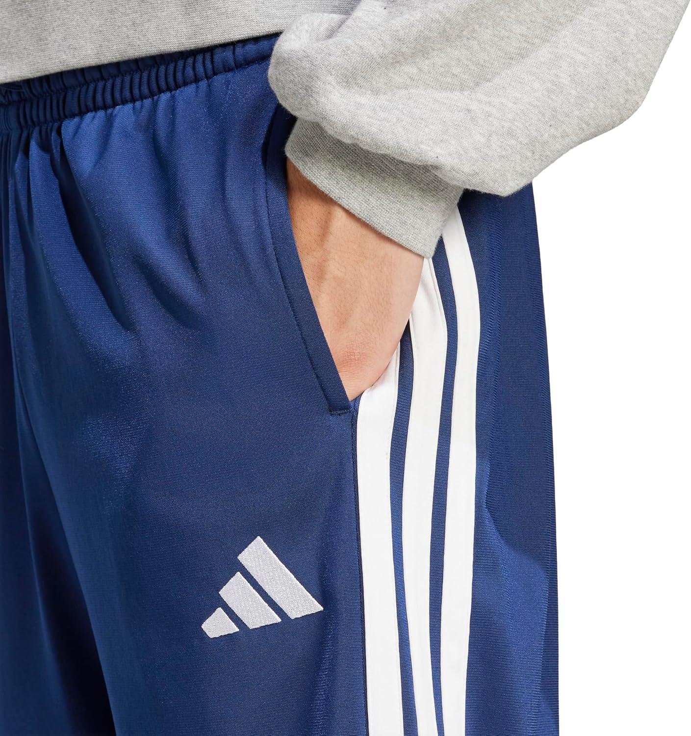 imageadidas Mens 3Stripes Tricot Opem Hem Track PantsDark Blue