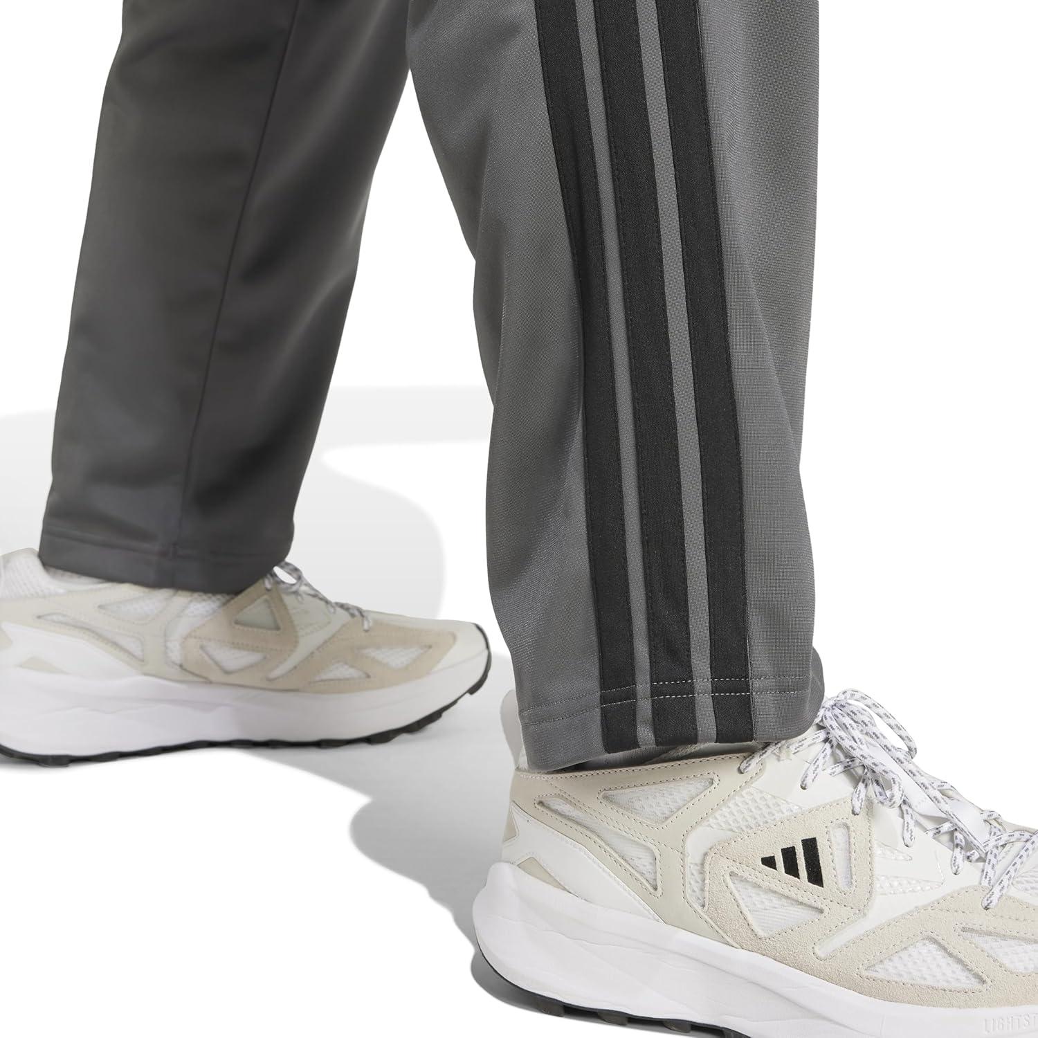 imageadidas Mens 3Stripes Tricot Opem Hem Track PantsGrey
