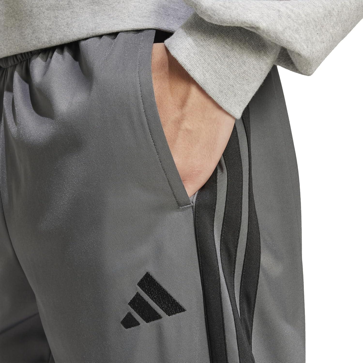 imageadidas Mens 3Stripes Tricot Opem Hem Track PantsGrey