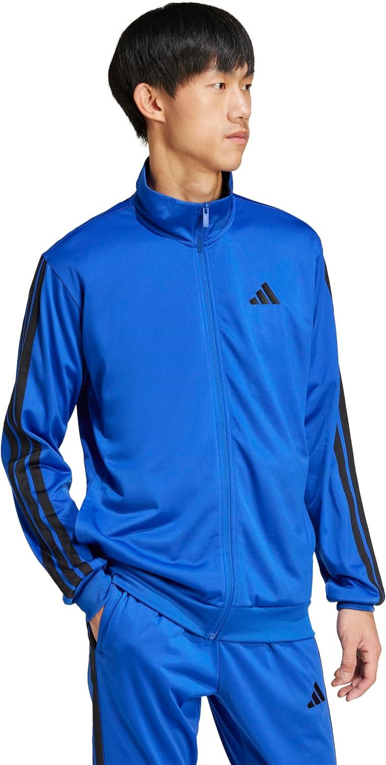 imageadidas Mens 3Stripes Tricot Track Top Team Royal Blue XLarge