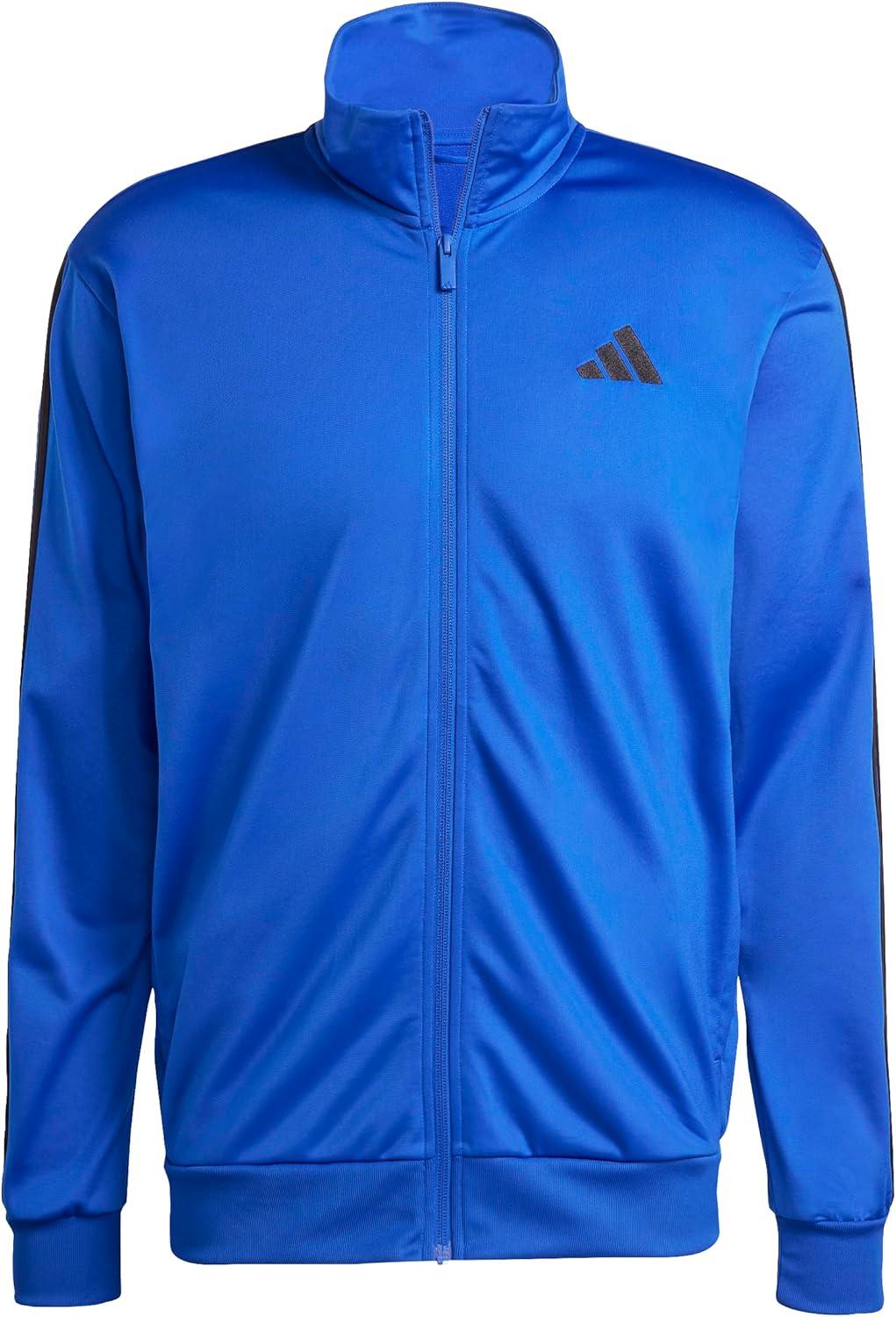 imageadidas Mens 3Stripes Tricot Track Top Team Royal Blue XLarge