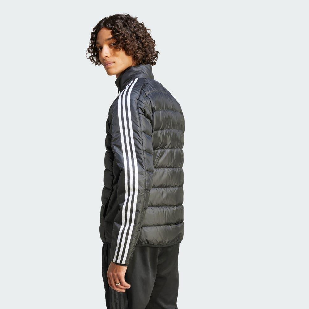 imageadidas Mens Essentials 3Stripes Light Down JacketBlack
