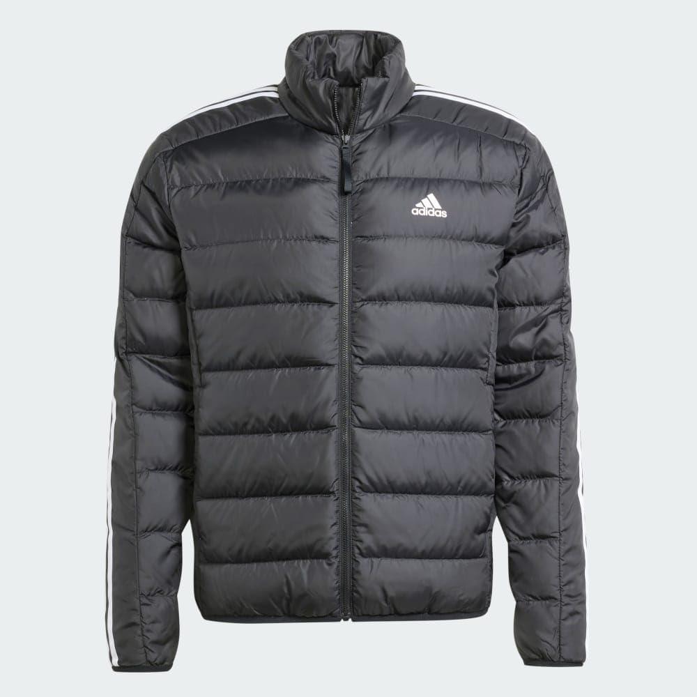 imageadidas Mens Essentials 3Stripes Light Down JacketBlack