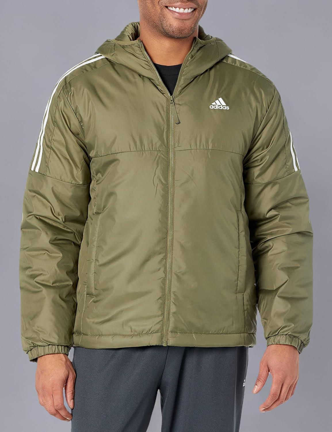 imageadidas Mens Essentials Insulated Hooded JacketFocus Olive