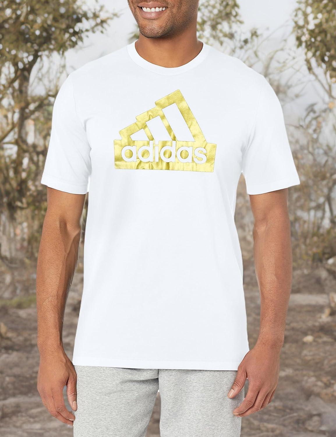 imageadidas Mens Tall Size Future Icons Metallic TShirtWhite