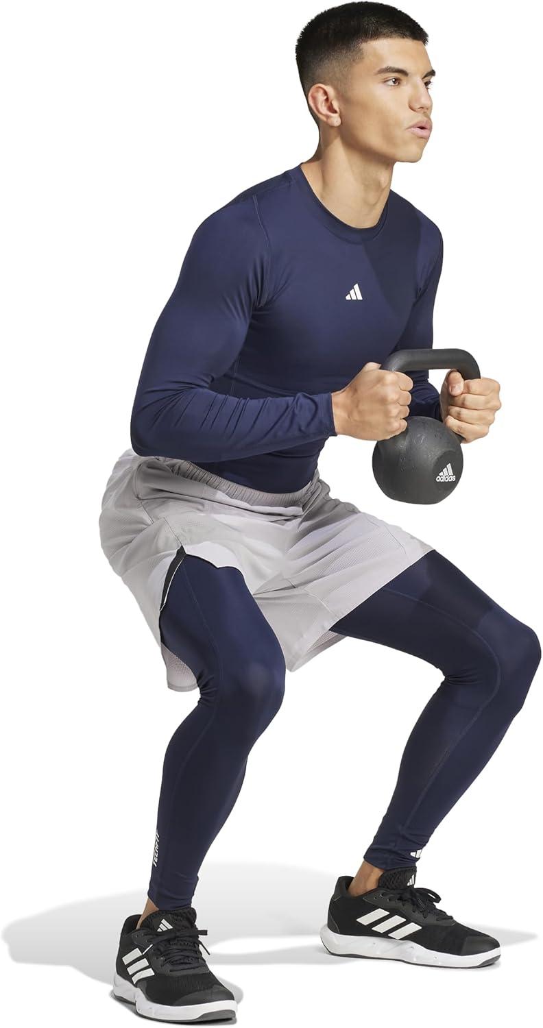 imageadidas Mens Techfit Compression Long Sleeve Training TShirtInk