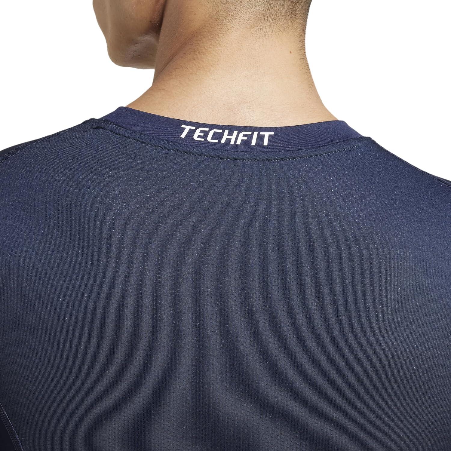 imageadidas Mens Techfit Compression Long Sleeve Training TShirtInk