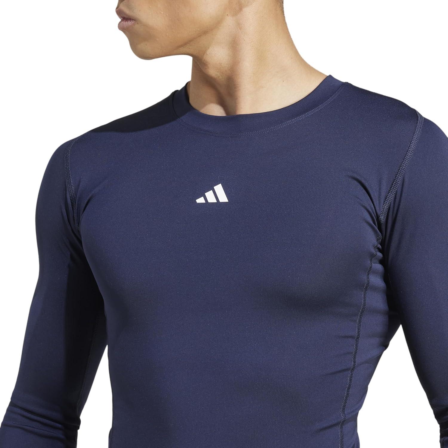 imageadidas Mens Techfit Compression Long Sleeve Training TShirtInk