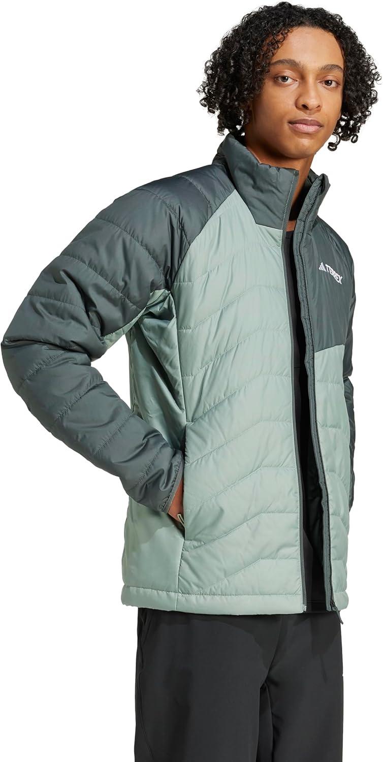 imageadidas Mens Terrex Multi Synthetic Insulated Hiking JacketSilver GreenIvy