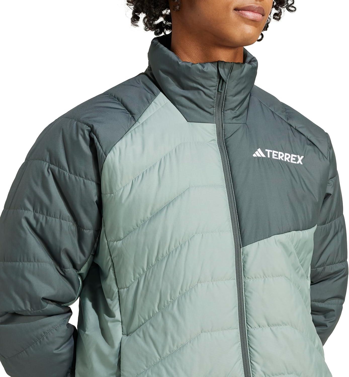 imageadidas Mens Terrex Multi Synthetic Insulated Hiking JacketSilver GreenIvy