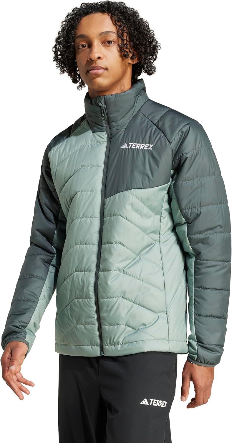 imageadidas Mens Terrex Multi Synthetic Insulated Hiking JacketSilver GreenIvy