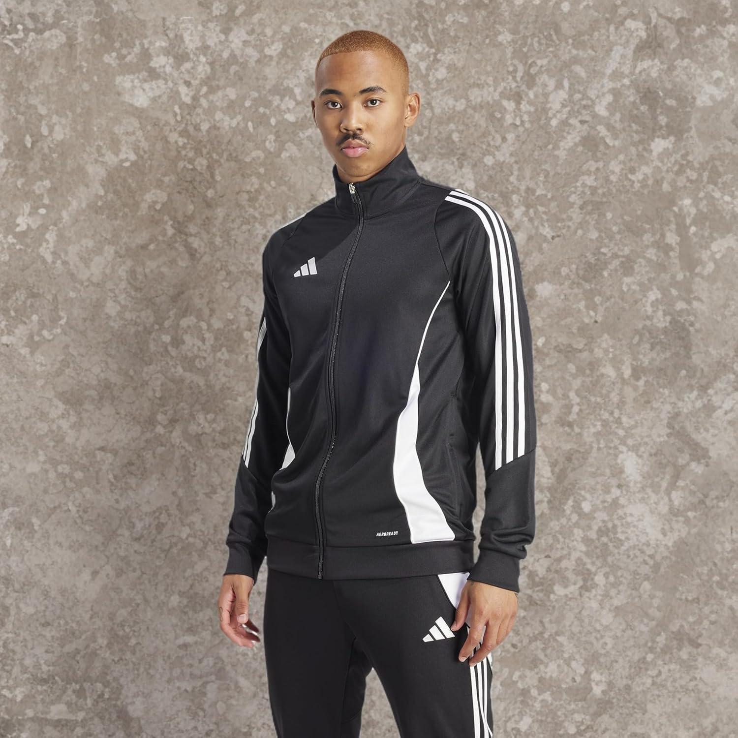 imageadidas Mens Tiro 24 Training JacketBlackWhite