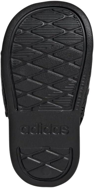 imageadidas UnisexChild Adilette Estrap Slide SandalBlackWhiteBlack