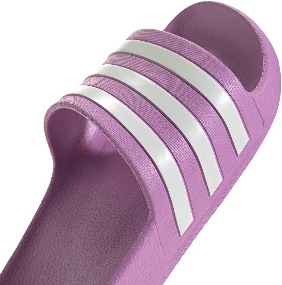 imageadidas Womens Adilette Aqua Slide SandalPreloved PurpleOff WhiteGrey