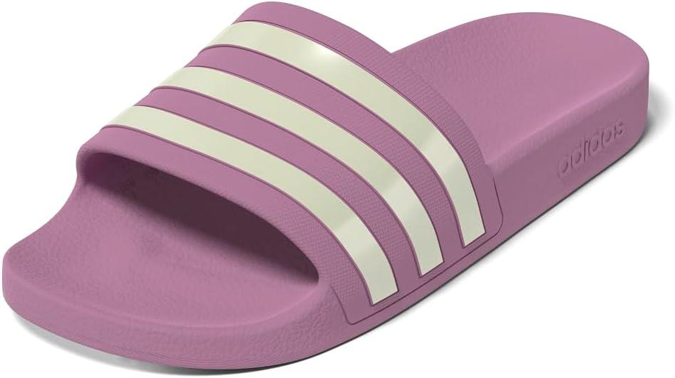 imageadidas Womens Adilette Aqua Slide SandalPreloved PurpleOff WhiteGrey