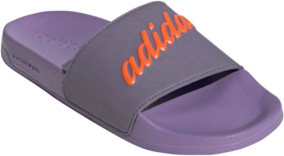 imageadidas Womens Adilette SlideShadow VioletImpact OrangeViolet Fusion
