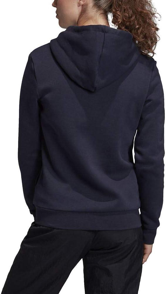 imageadidas Womens Essentials Linear Fleece HoodieLegend InkSignal Pink