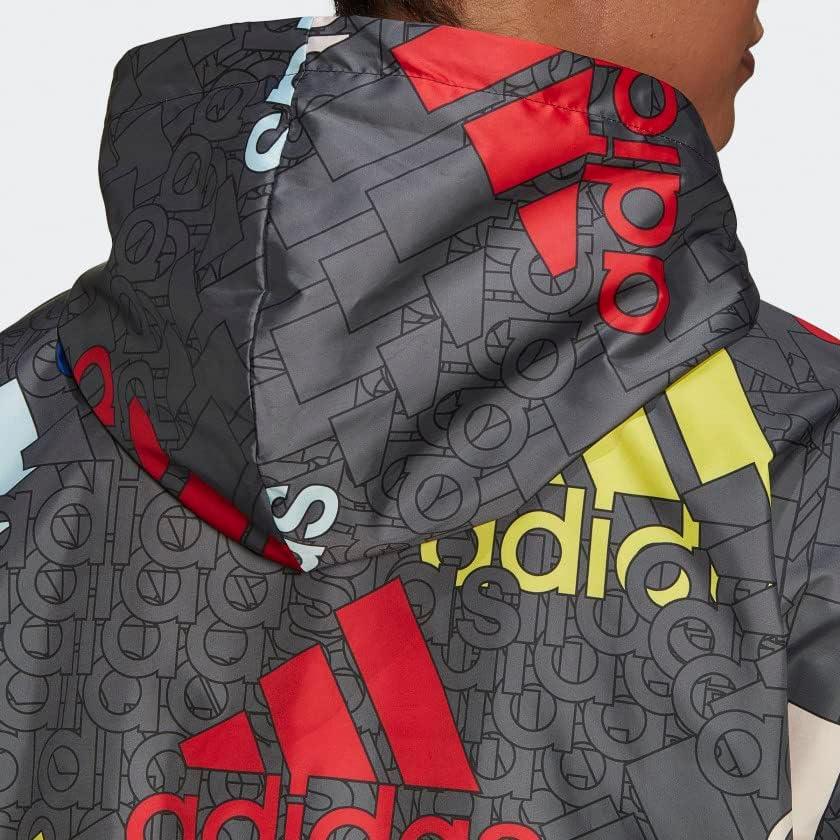 imageadidas Womens Essentials MultiColored Logo WindbreakerCarbonMulticolorWhite