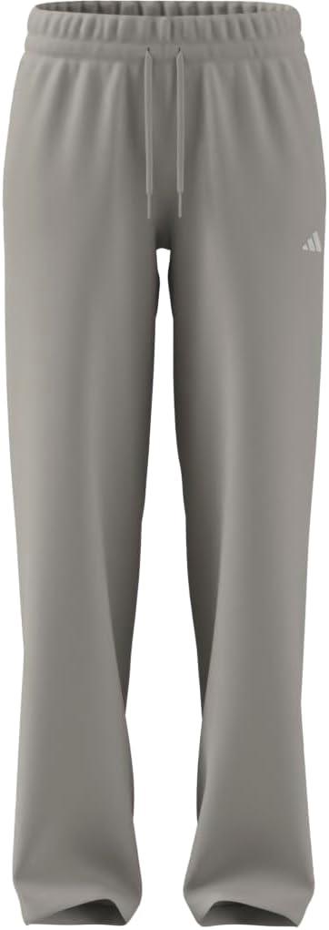 imageadidas Womens Essentials Small Logo Feelcozy Open Hem PantsWonder AluminaWhite