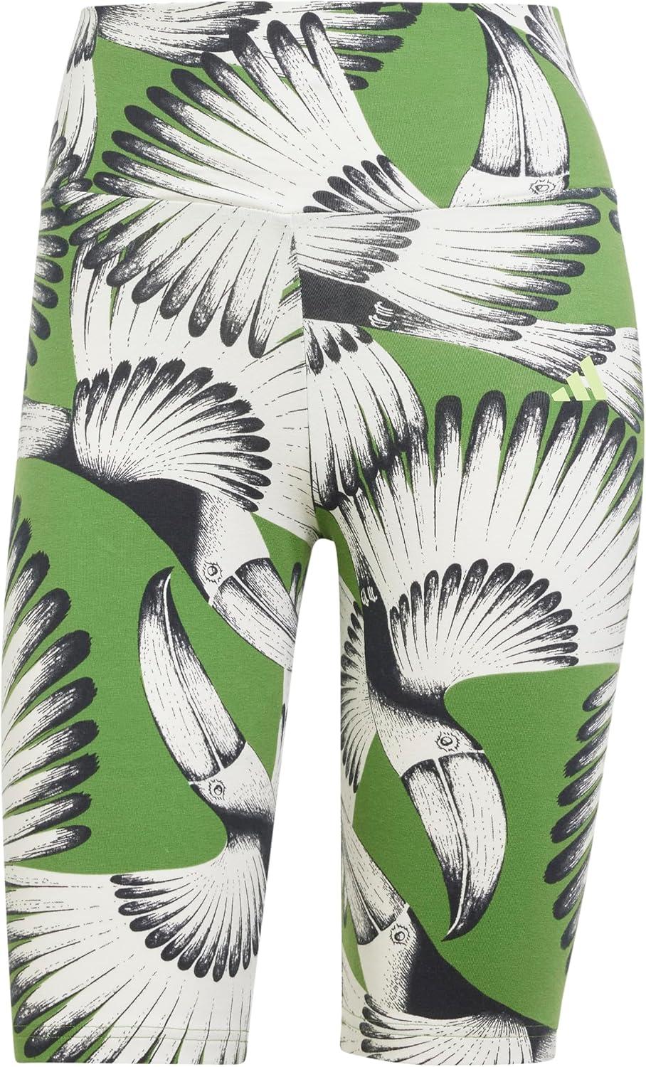 imageadidas Womens Farm Bike ShortsCream WhiteCrew GreenBlack