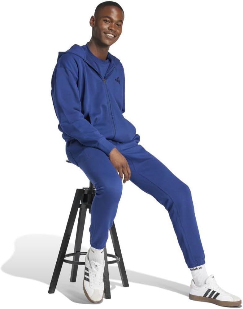 imageadidas mens All Szn Fleece Fullzip HoodieDark Blue