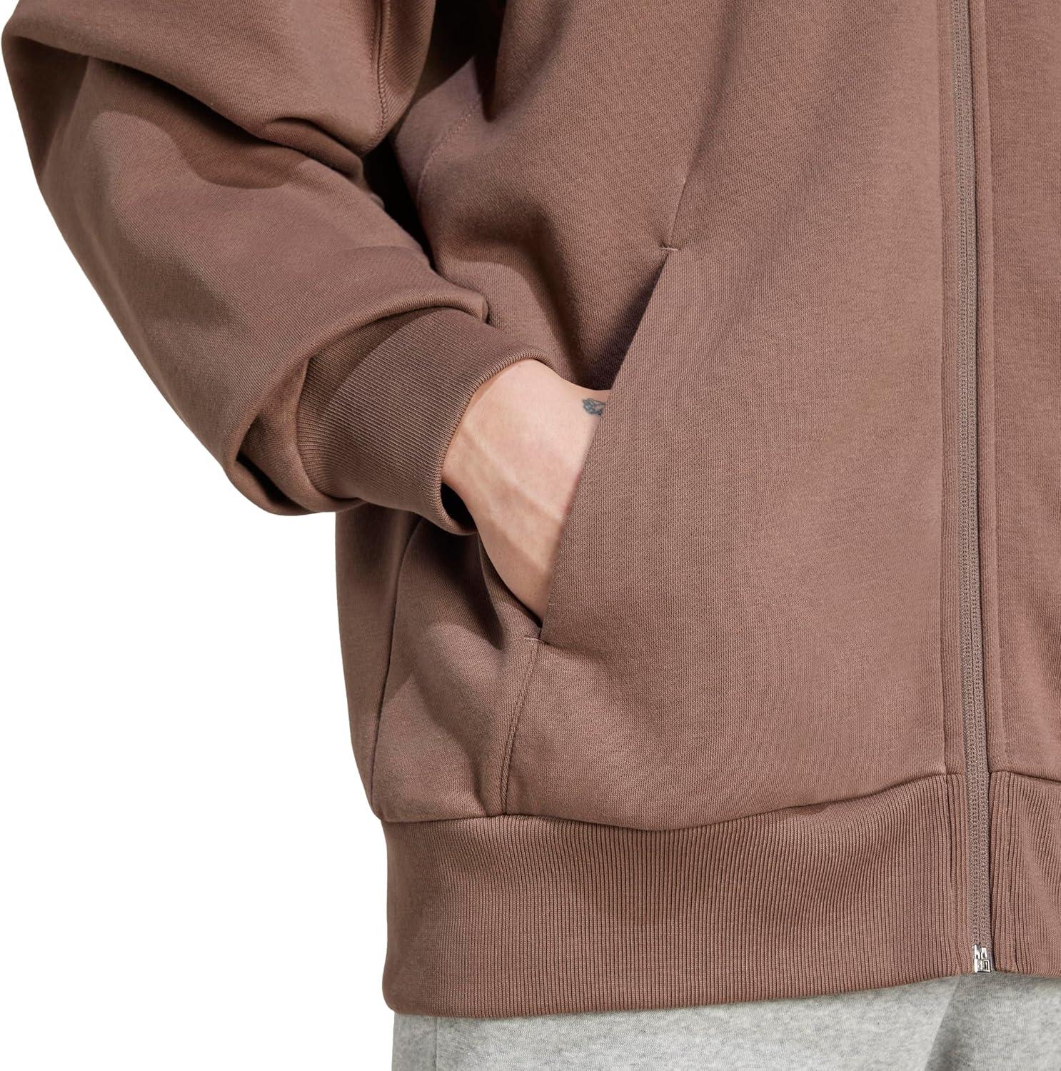 imageadidas mens All Szn Fleece Fullzip HoodieEarth Strata