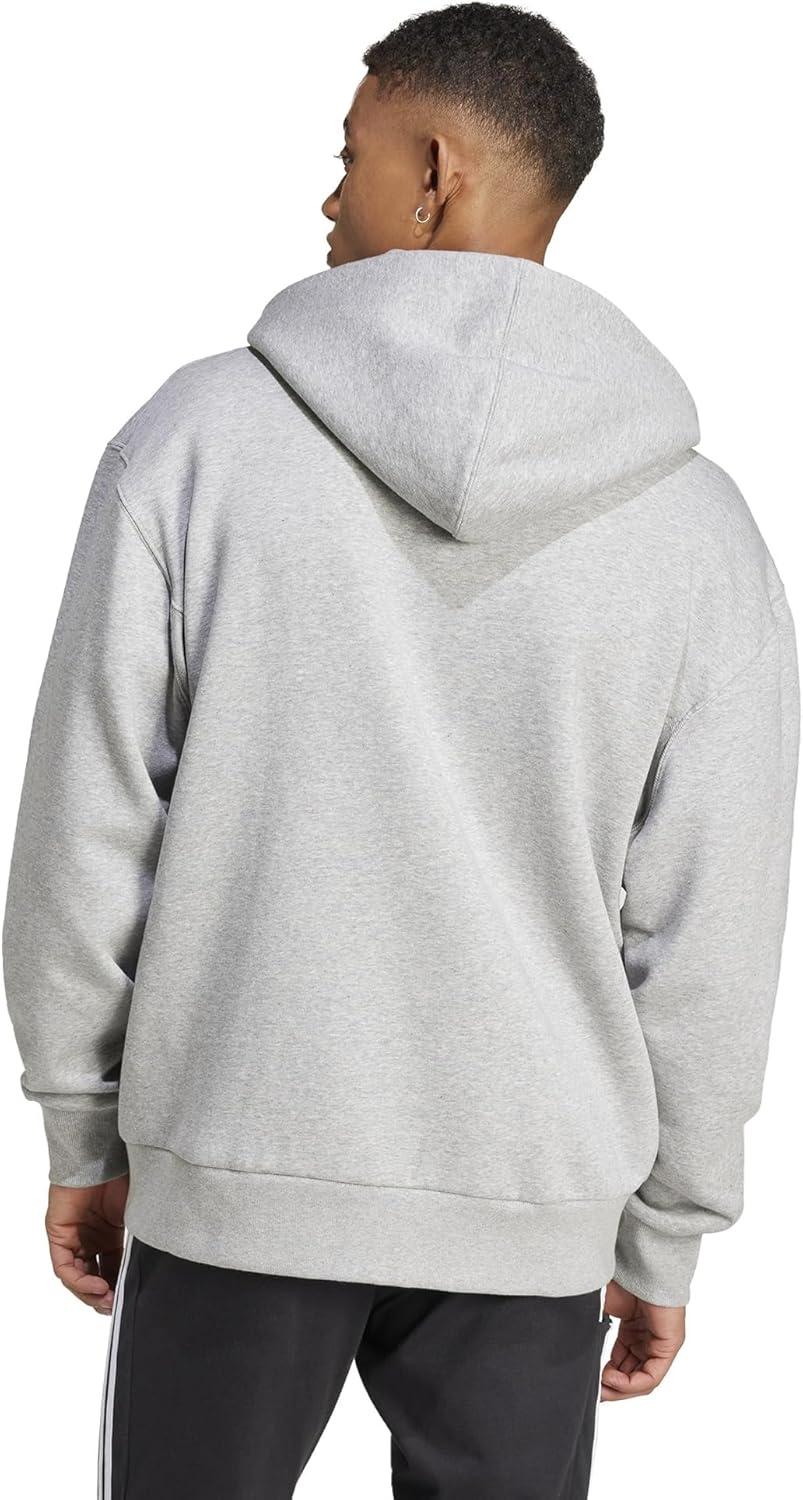 imageadidas mens All Szn Fleece Fullzip HoodieMedium Grey Heather