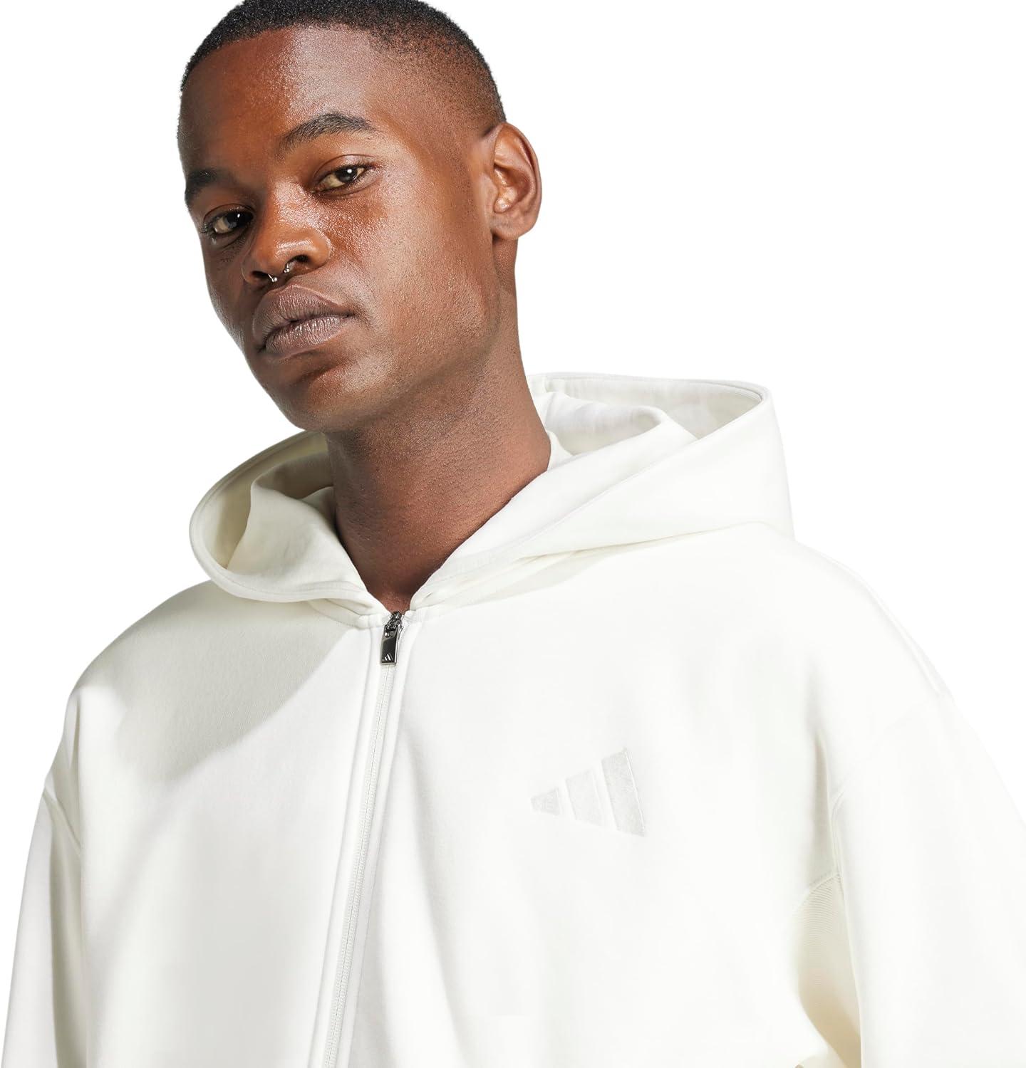 imageadidas mens All Szn Fleece Fullzip HoodieOffwhite