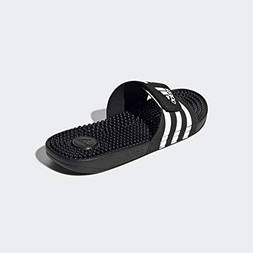 imageadidas unisexadult Adissage SlidesSandalBlackWhiteBlack