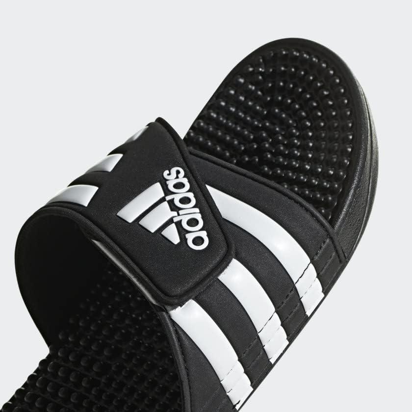 imageadidas unisexadult Adissage SlidesSandalBlackWhiteBlack