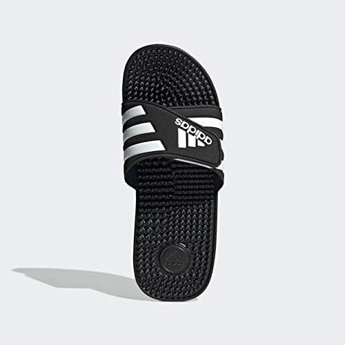 imageadidas unisexadult Adissage SlidesSandalBlackWhiteBlack