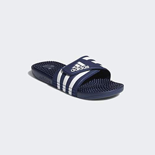 imageadidas unisexadult Adissage SlidesSandalDark BlueWhiteDark Blue