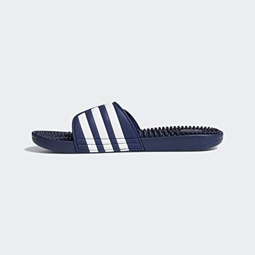imageadidas unisexadult Adissage SlidesSandalDark BlueWhiteDark Blue