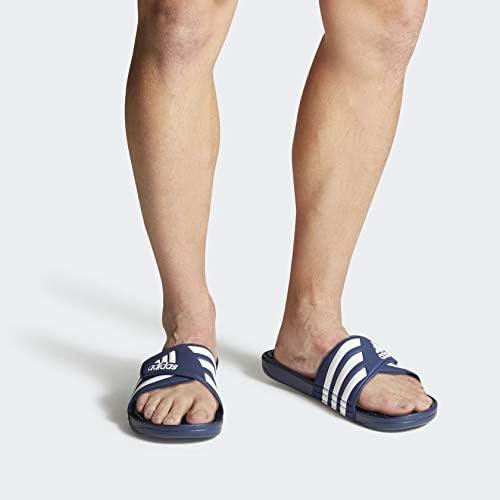 imageadidas unisexadult Adissage SlidesSandalDark BlueWhiteDark Blue