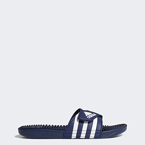 imageadidas unisexadult Adissage SlidesSandalDark BlueWhiteDark Blue