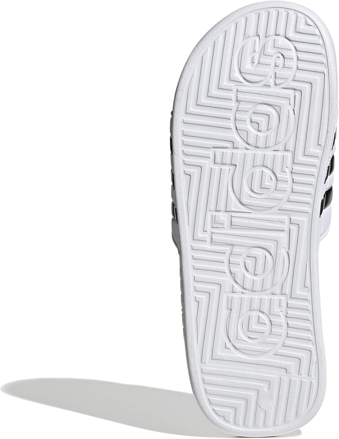 imageadidas unisexadult Adissage SlidesSandalWhiteCore BlackWhite
