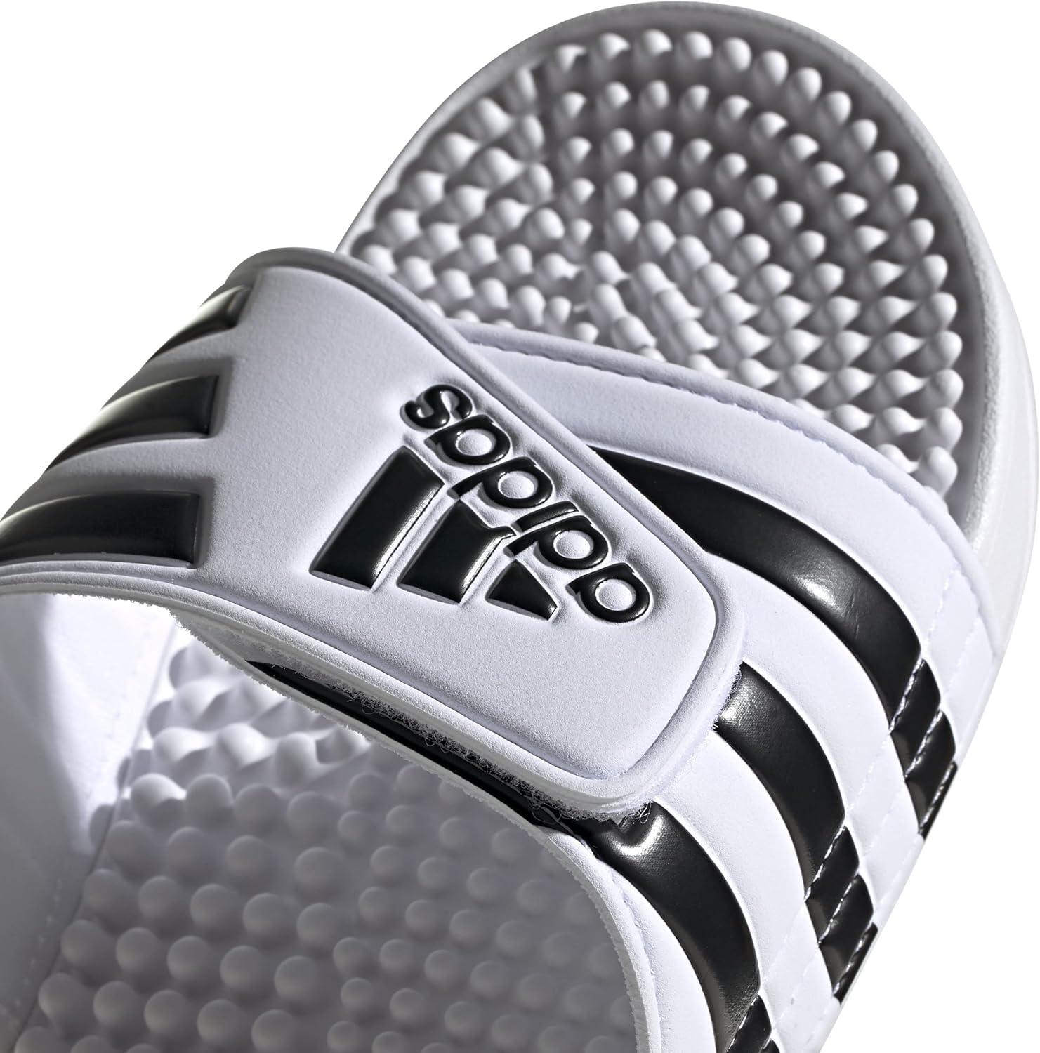 imageadidas unisexadult Adissage SlidesSandalWhiteCore BlackWhite