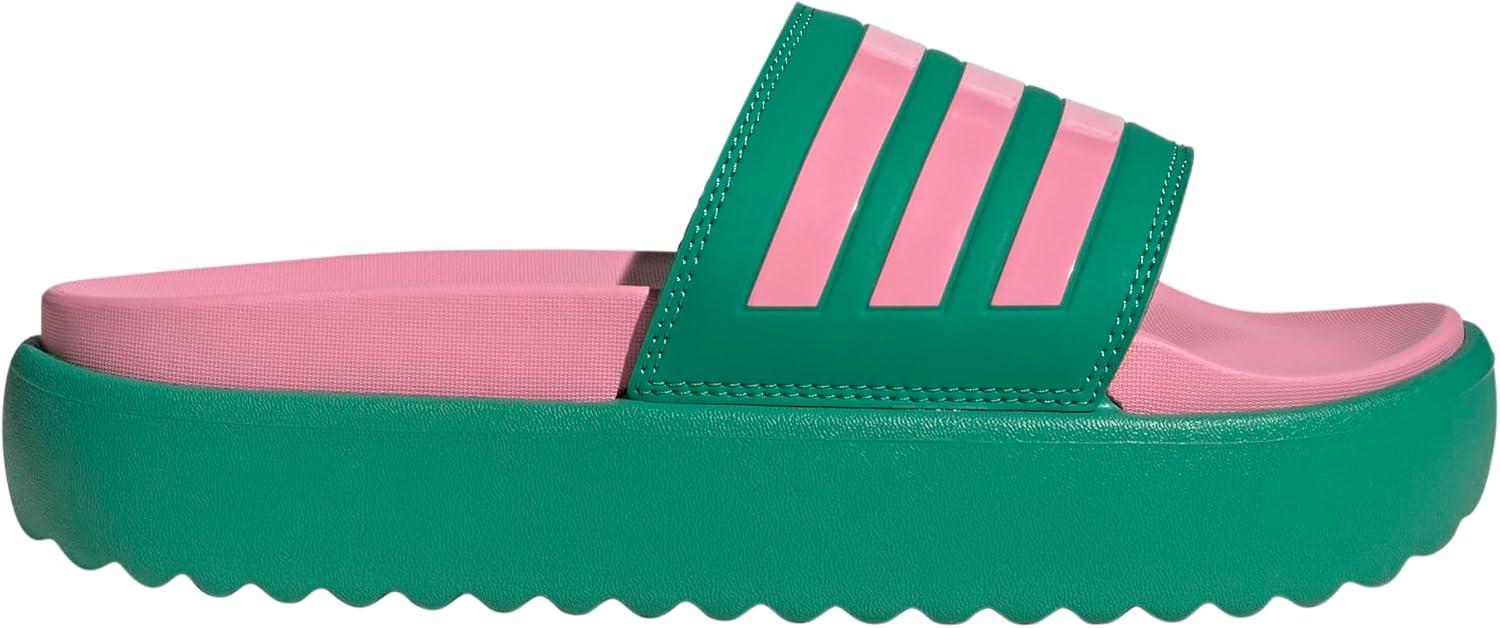 imageadidas womens Adilette PlatformCourt GreenBliss PinkBliss Pink