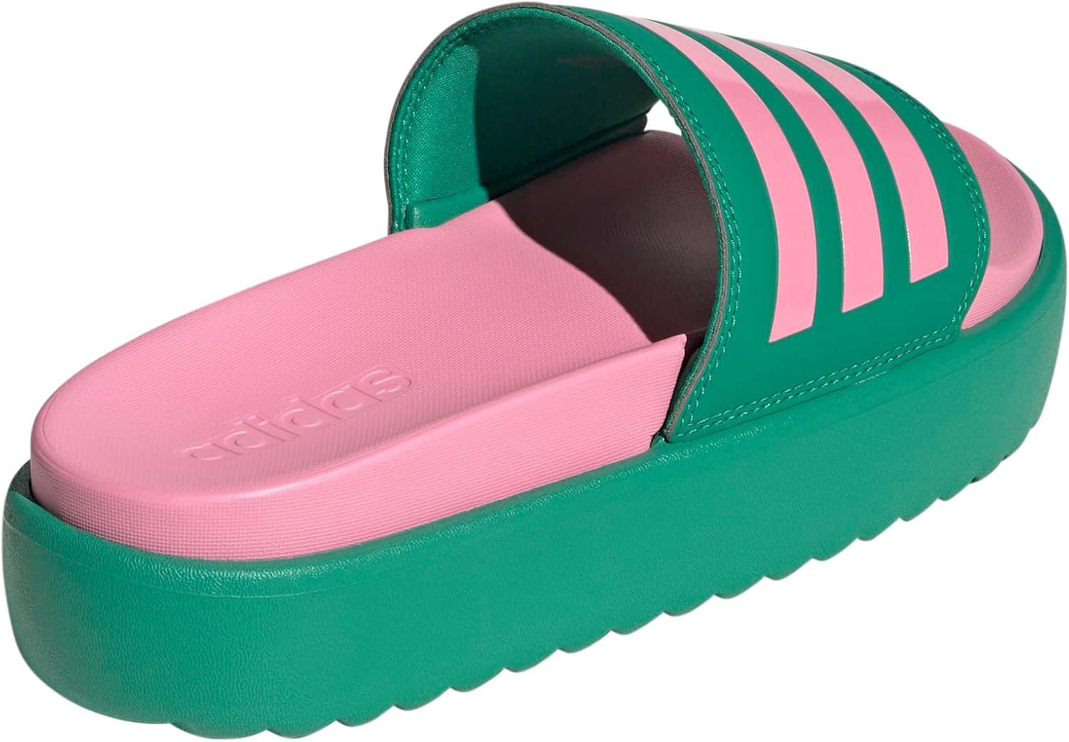 imageadidas womens Adilette PlatformCourt GreenBliss PinkBliss Pink