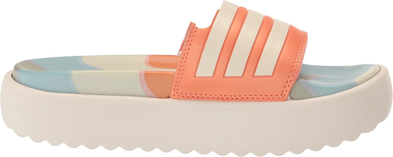 imageadidas womens Adilette PlatformWhiteWhiteSemi Coral