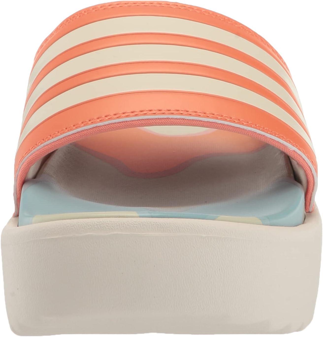 imageadidas womens Adilette PlatformWhiteWhiteSemi Coral