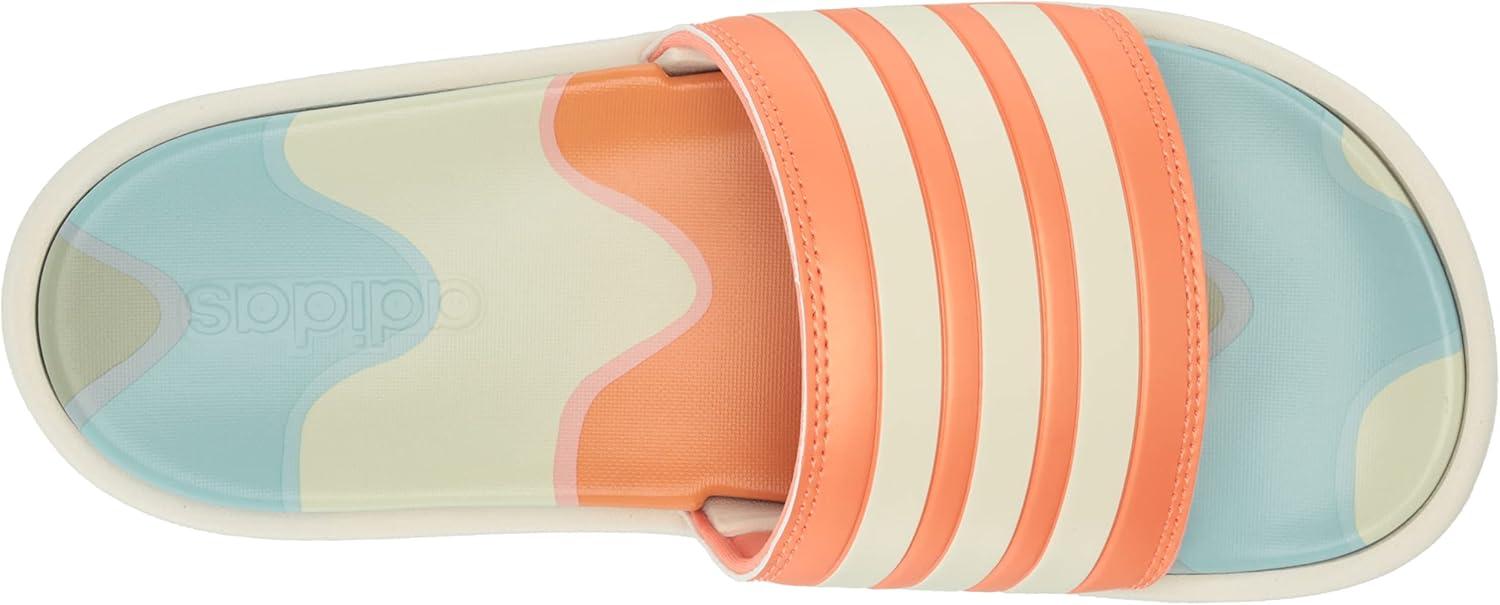 imageadidas womens Adilette PlatformWhiteWhiteSemi Coral