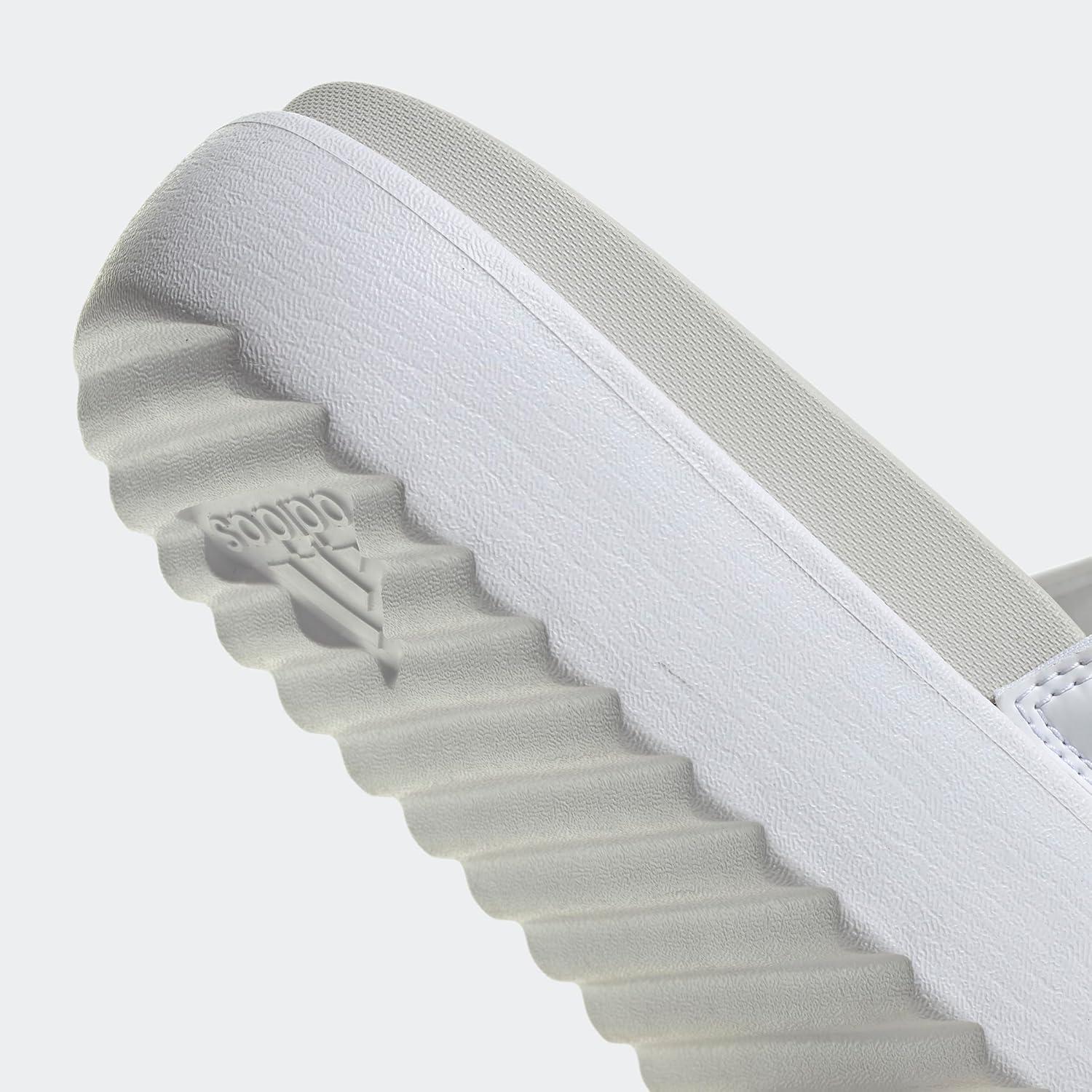 imageadidas womens Adilette PlatformWhiteZero MetallicGrey