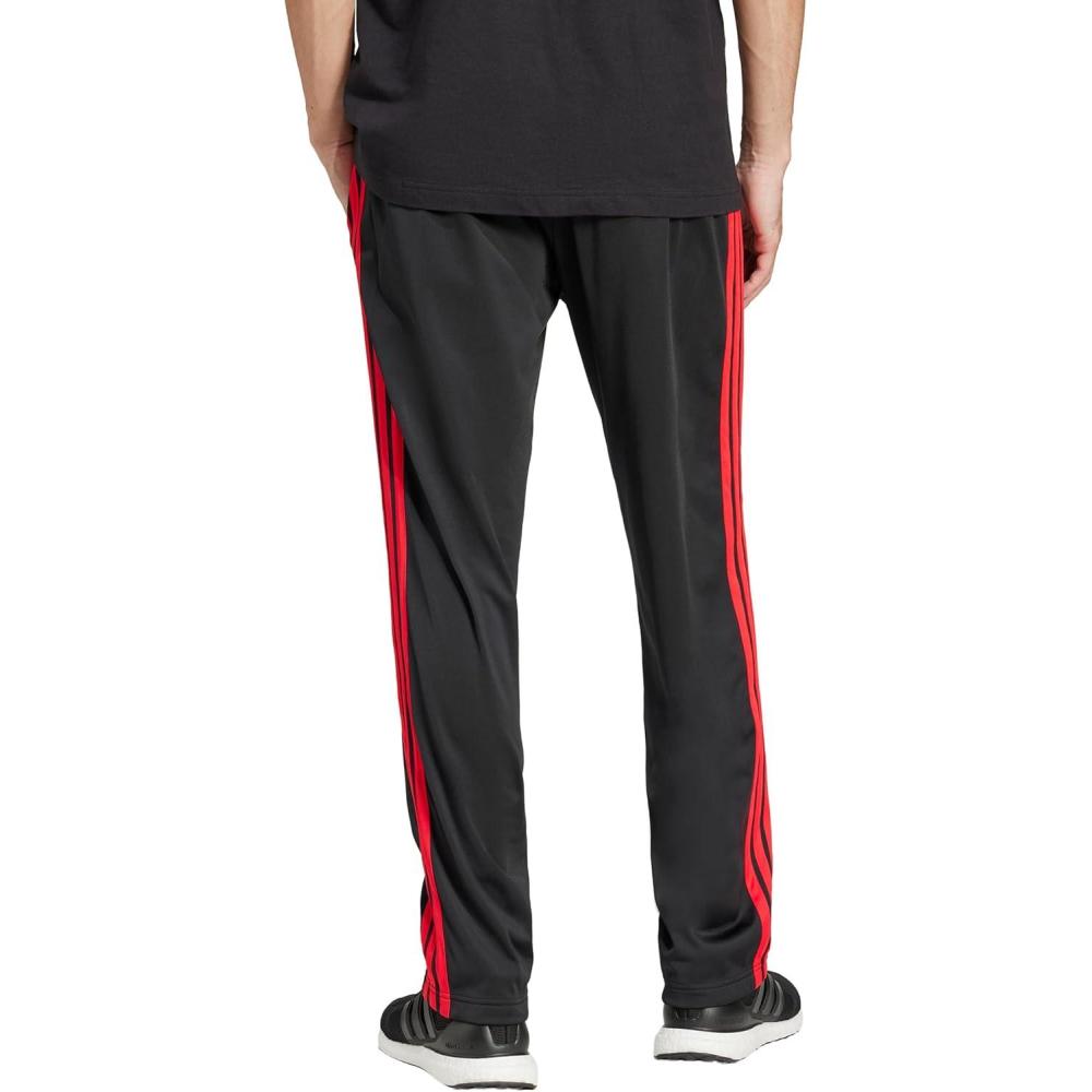 imageadidas Mens 3Stripes Tricot Opem Hem Track PantsBlackPure Ruby