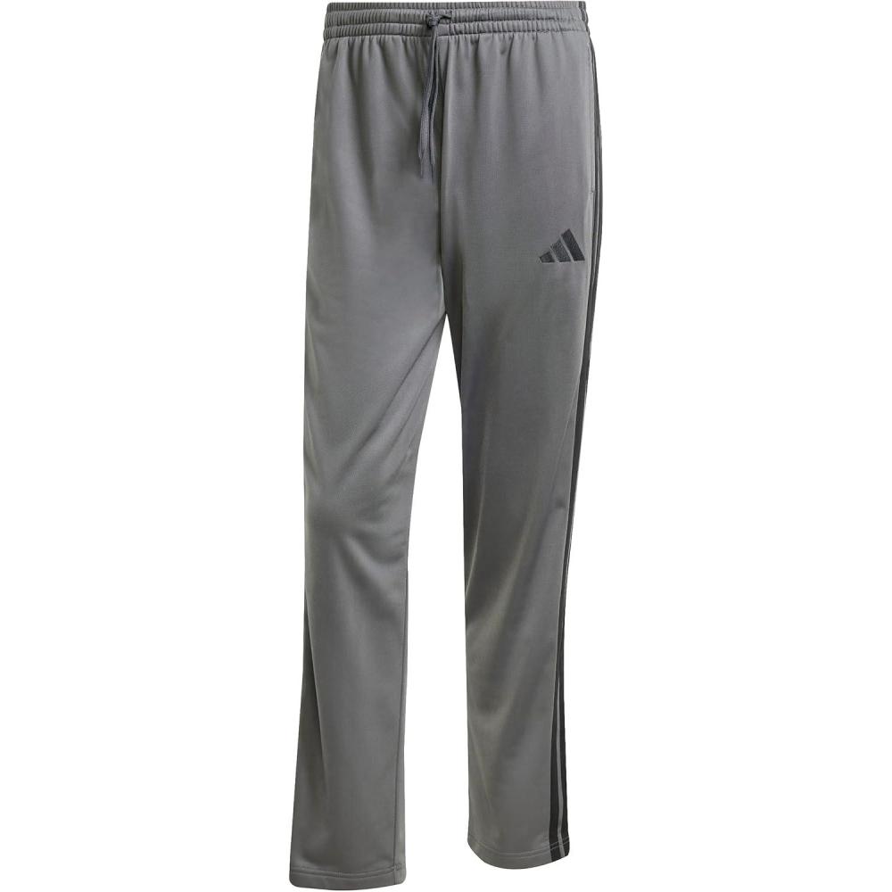 imageadidas Mens 3Stripes Tricot Opem Hem Track PantsGrey