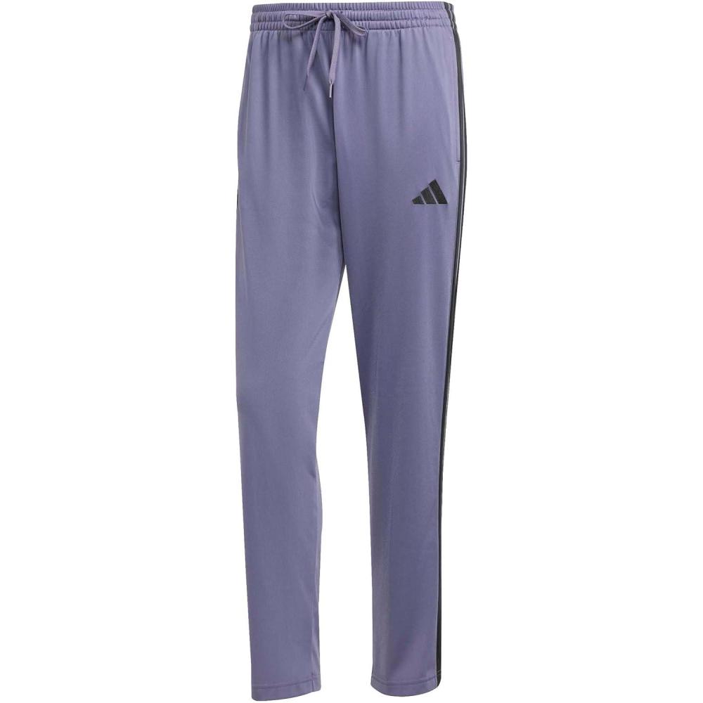 imageadidas Mens 3Stripes Tricot Opem Hem Track PantsPreloved Violet