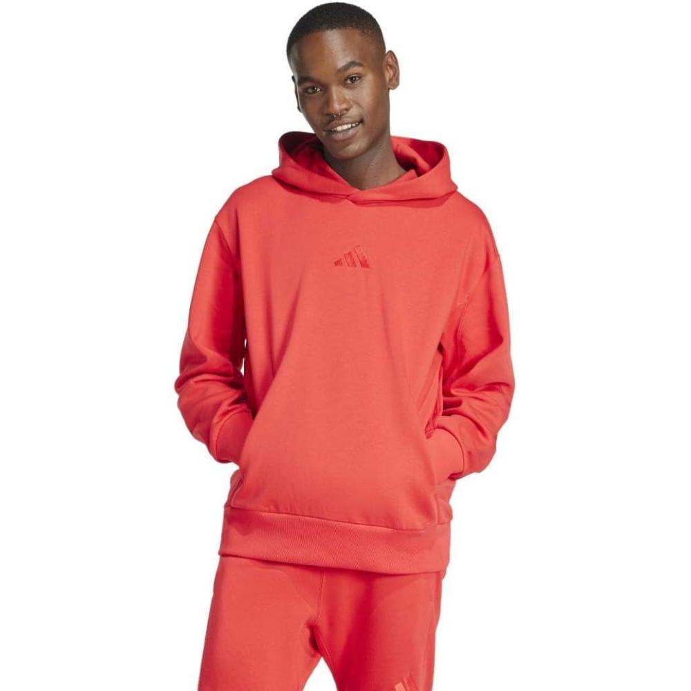 imageadidas Mens All SZN Fleece Sportswear Hoodie Pure Ruby LargeTall